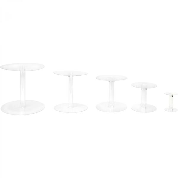 Cake & Dessert Stands | 5 Piece Plastic Plate Cake Stands Set – Clear Cake & Dessert Stands Cake & Dessert Stands