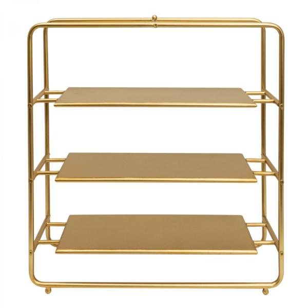 Cake & Dessert Stands | Metal 3 Tier Square Dessert Stand – Gold Cake & Dessert Stands Cake & Dessert Stands