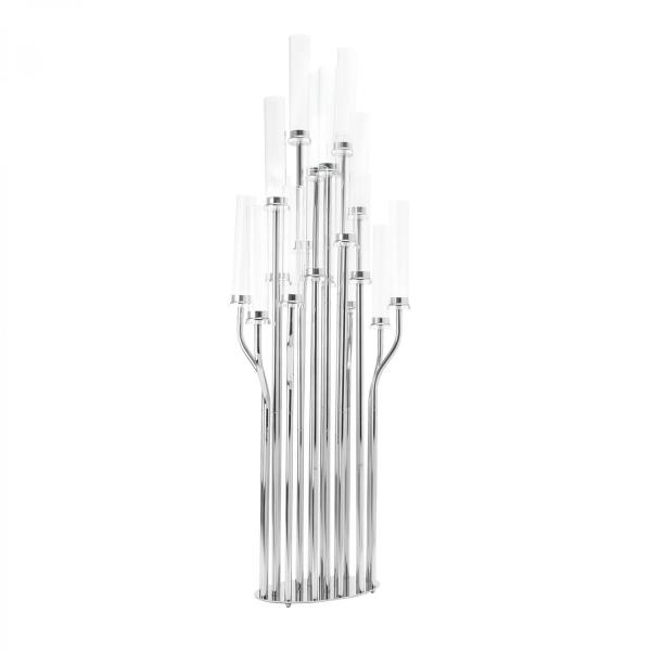 Candelabras | 62½" Candelabra 18 Arm With Cylinder Shades – Silver Candelabras Candelabras