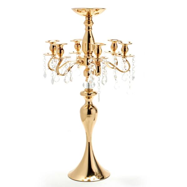 Candelabras | Candelabra 6 Arm Pillar Candle Holder – Gold Candelabras Candelabras