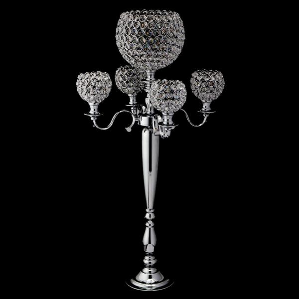 Candelabras | Crystal Candle Holder – Silver Candelabras Candelabras