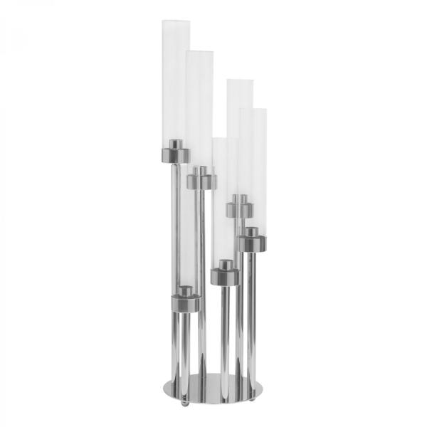 Candelabras | Round Six Arm Cluster Candle Holder 24½"- Silver Candelabras Candelabras