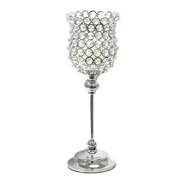 Candle Holders | Real Crystal Hourglass Candle Holder Pedestal – 14" Candle Holders Candle Holders