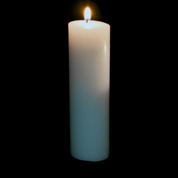 Candles | Pillar Candle 9" – 12 Pieces – White Candles Candles