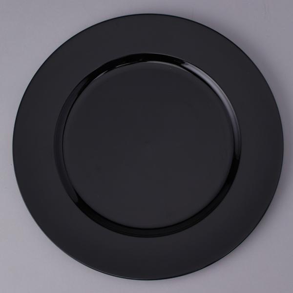 Charger Plates | Plastic Charger Plate 13" – Black – 24 Pieces Charger Plates Charger Plates