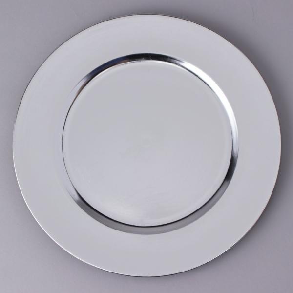 Charger Plates | Plastic Charger Plate 13" – Silver – 24 Pieces Charger Plates Charger Plates