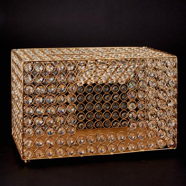 Crystal Centerpieces | Crystal Money Box 13¼" – Gold Crystal Centerpieces Crystal Centerpieces