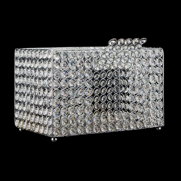 Crystal Centerpieces | Crystal Money Box 13¼" – Silver Crystal Centerpieces Crystal Centerpieces