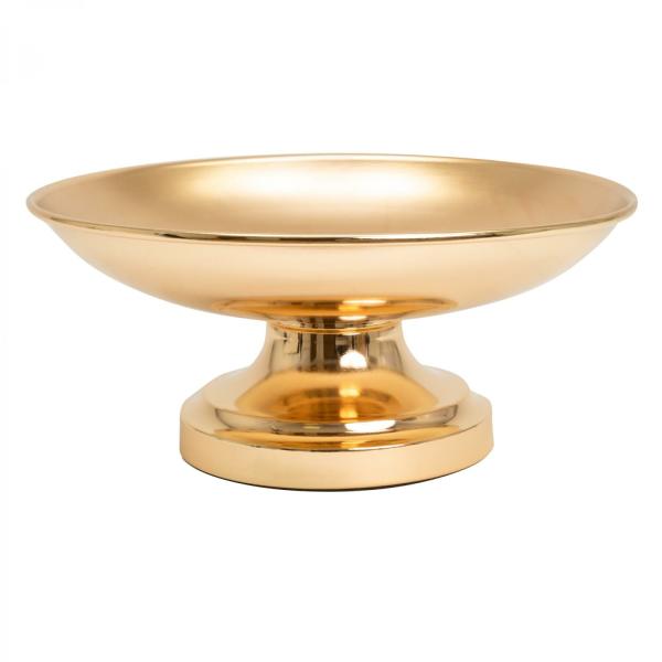 Crystal Centerpieces | Metal Pedestal Flower Bowl 12" – Gold Crystal Centerpieces Crystal Centerpieces