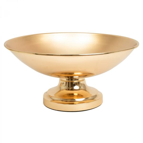 Crystal Centerpieces | Metal Pedestal Flower Bowl 14" – Gold Crystal Centerpieces Crystal Centerpieces