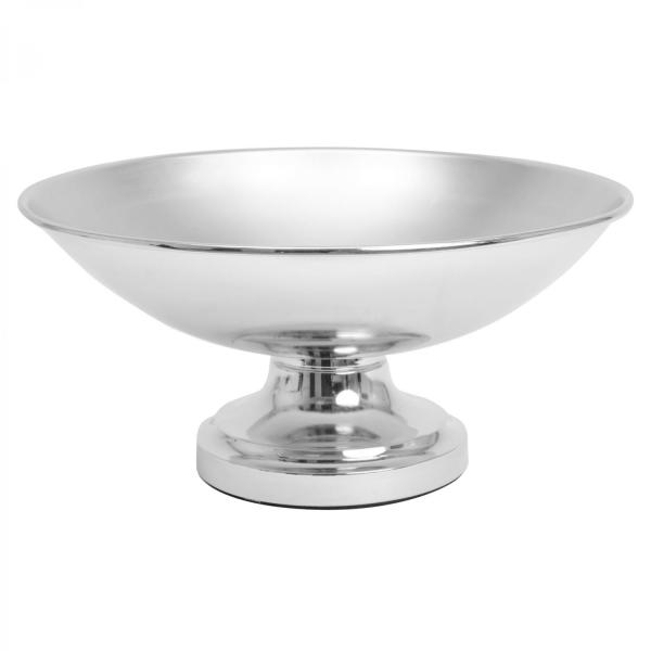 Crystal Centerpieces | Metal Pedestal Flower Bowl 14" – Silver Crystal Centerpieces Crystal Centerpieces