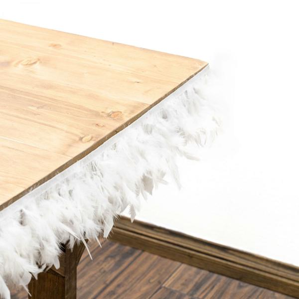 Feather Products | Turkey Feather Table Trimming – 39" – White Feather Products Feather Products