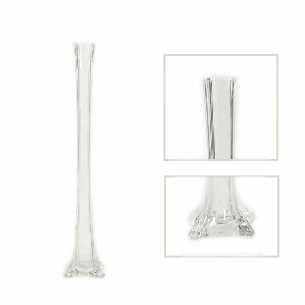 Glassware | Glass Eiffel Tower Vase 20" – 12 Pieces – Clear Glassware Glassware