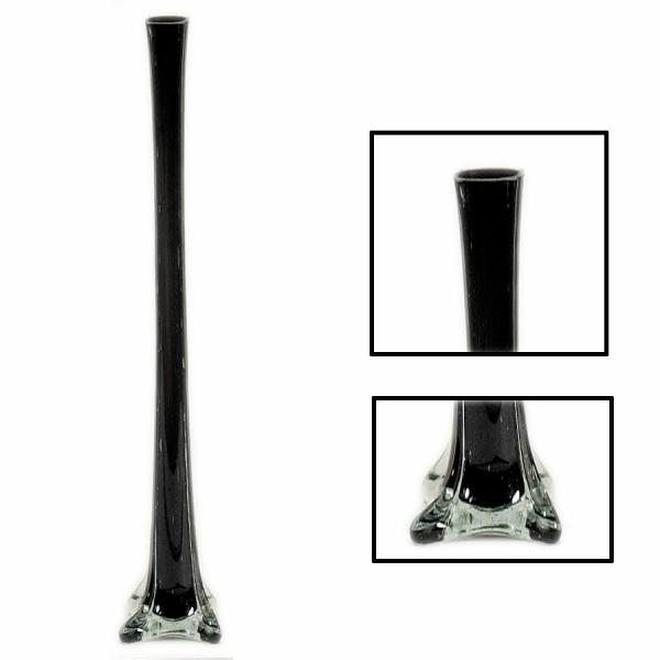 Glassware | Glass Eiffel Tower Vase 24" – 12 Pieces – Black Glassware Glassware