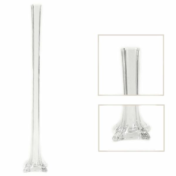 Glassware | Glass Eiffel Tower Vase 28" – 12 Pieces – Clear Glassware Glassware