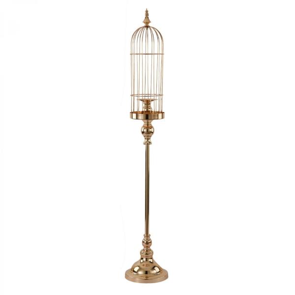 Metal Centerpieces | Floor Stand Bird Cage 39½" – Gold Metal Centerpieces Metal Centerpieces