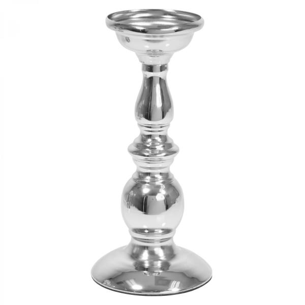 Metal Centerpieces | Metal Candle Holder 8¾" – Silver Metal Centerpieces Metal Centerpieces