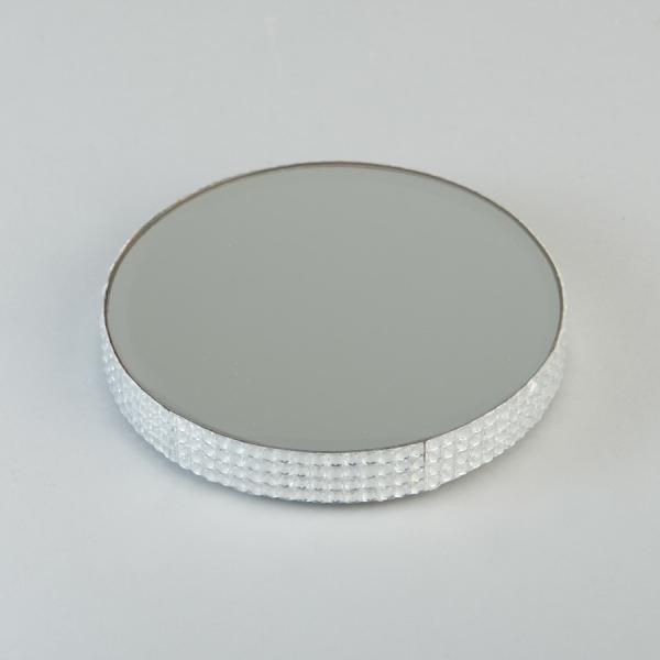 Mirrors | Round Mirror Plate With Gems 10"- 8 Pieces Mirrors Mirrors