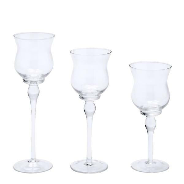 Other Table Centerpieces | Glass Hourglass Candle Holders 3Pc/Set – 8", 9", 10" Other Table Centerpieces Other Table Centerpieces