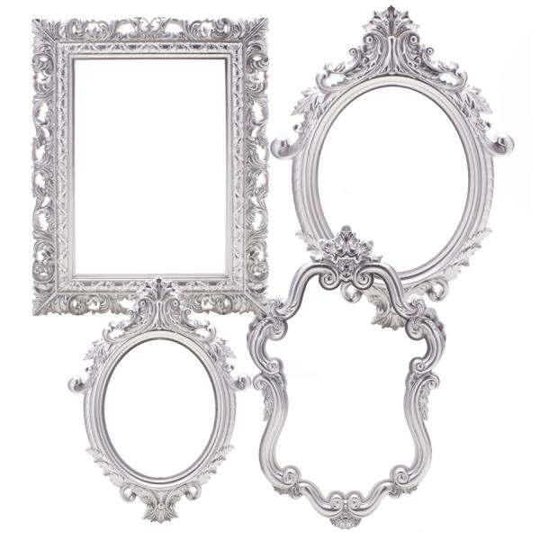 Place Holders & Frames | Plastic Frame – Set Of 4 – Silver Place Holders & Frames Place Holders & Frames