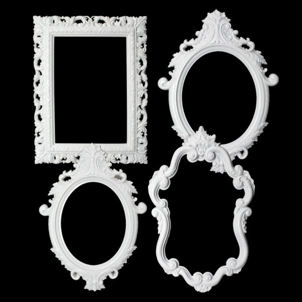 Place Holders & Frames | Plastic Frame – Set Of 4 – White Place Holders & Frames Place Holders & Frames