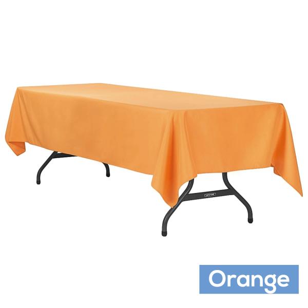 Polyester Tablecloths | 60" X 120" Rectangular 200 Gsm Polyester Tablecloth – Orange Polyester Tablecloths Polyester Tablecloths