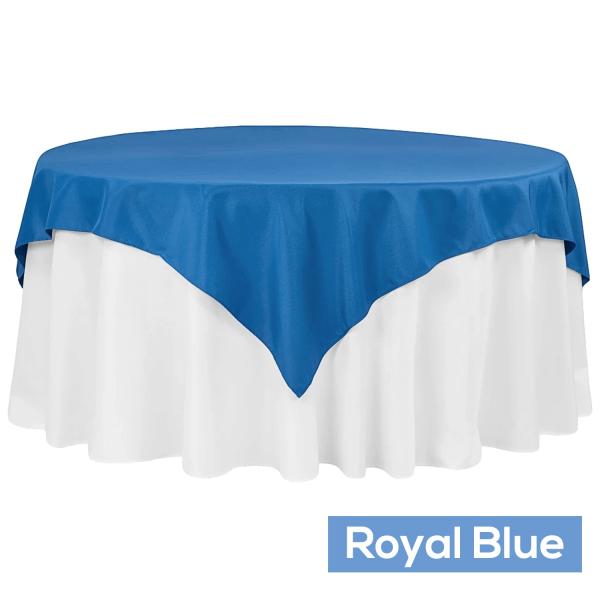 Polyester Tablecloths | 72" Square 200 Gsm Polyester Tablecloth / Overlay – Royal Blue Polyester Tablecloths Polyester Tablecloths