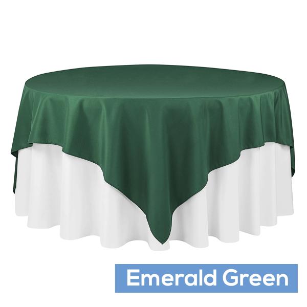 Polyester Tablecloths | 90" Square 200 Gsm Polyester Tablecloth / Overlay – Emerald Green Polyester Tablecloths Polyester Tablecloths