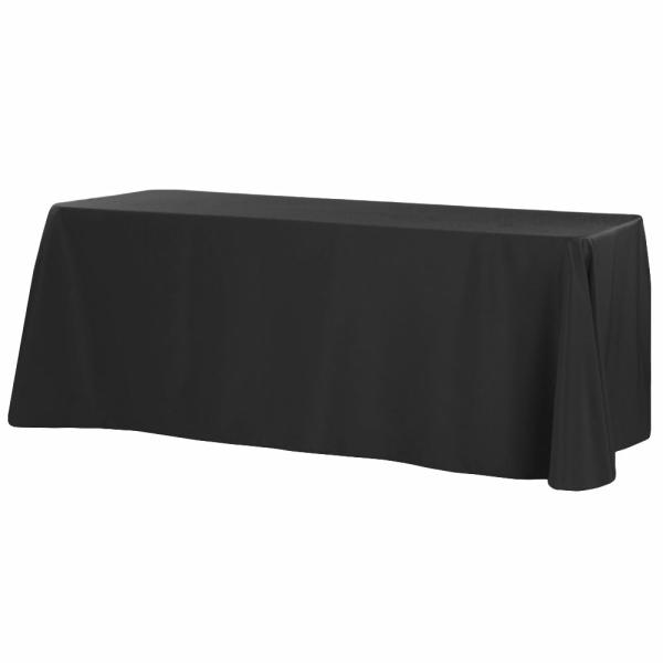 Polyester Tablecloths | 90" X 156" Rectangular 125-130 Gsm Polyester Tablecloth – Black Polyester Tablecloths Polyester Tablecloths