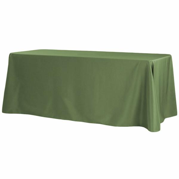 Polyester Tablecloths | 90" X 156" Rectangular 125-130 Gsm Polyester Tablecloth – Willow Green Polyester Tablecloths Polyester Tablecloths