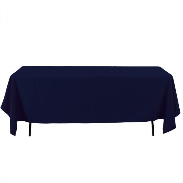 Polyester Tablecloths | Economy Rectangle Polyester Table Cover 60" X 126" – Navy Polyester Tablecloths Polyester Tablecloths