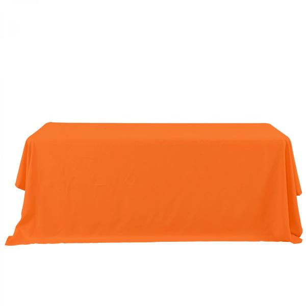 Polyester Tablecloths | Economy Rectangle Polyester Table Cover 90" X 132"- Orange Polyester Tablecloths Polyester Tablecloths