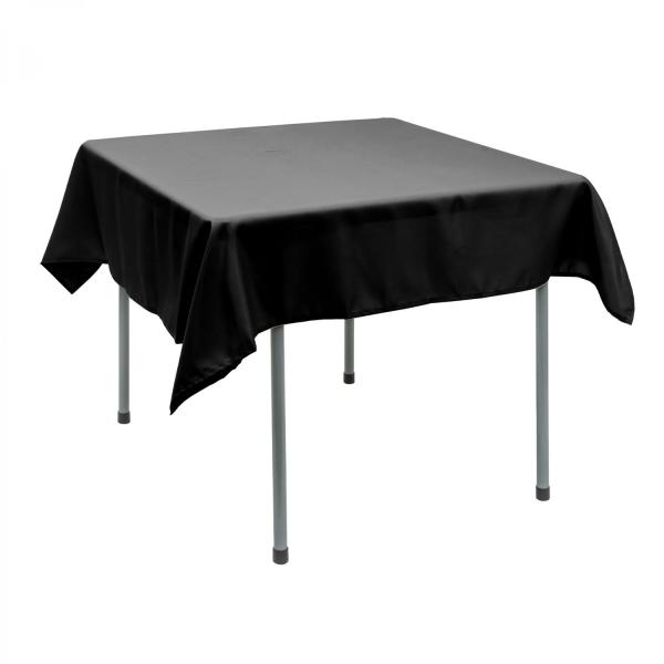 Polyester Tablecloths | Polyester Square Table Cover 54" – Black Polyester Tablecloths Polyester Tablecloths