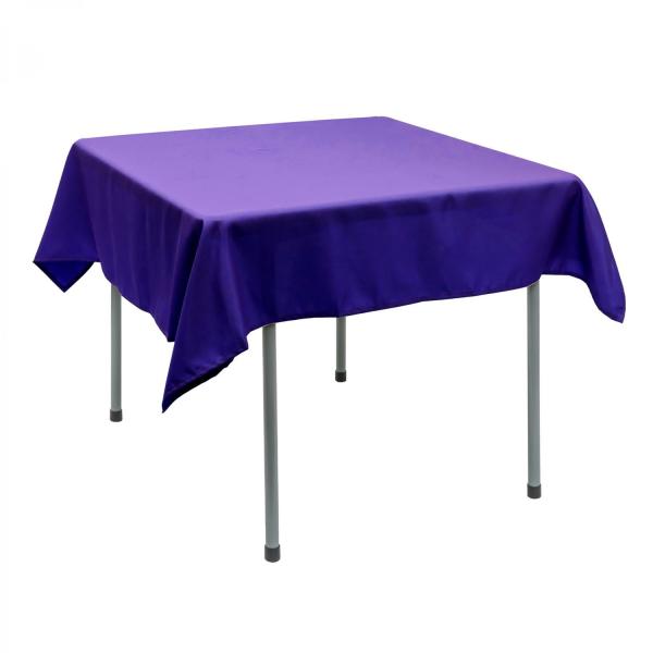 Polyester Tablecloths | Polyester Square Table Cover 54" – Purple Polyester Tablecloths Polyester Tablecloths