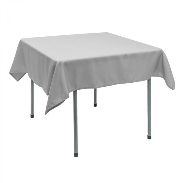 Polyester Tablecloths | Polyester Square Table Cover 54" – Silver Polyester Tablecloths Polyester Tablecloths