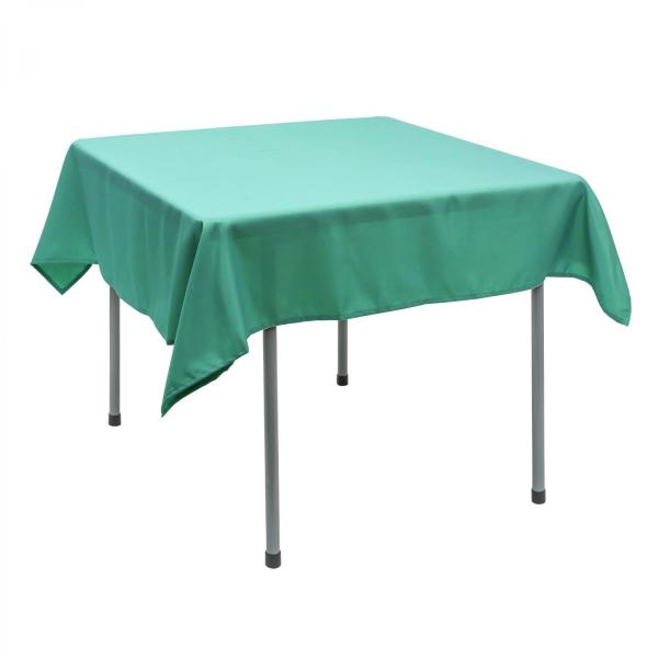 Polyester Tablecloths | Polyester Square Table Cover 54" – Turquoise Polyester Tablecloths Polyester Tablecloths