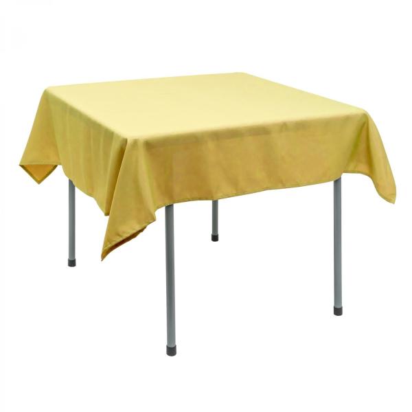 Polyester Tablecloths | Polyester Square Table Cover 54" – Yellow Polyester Tablecloths Polyester Tablecloths