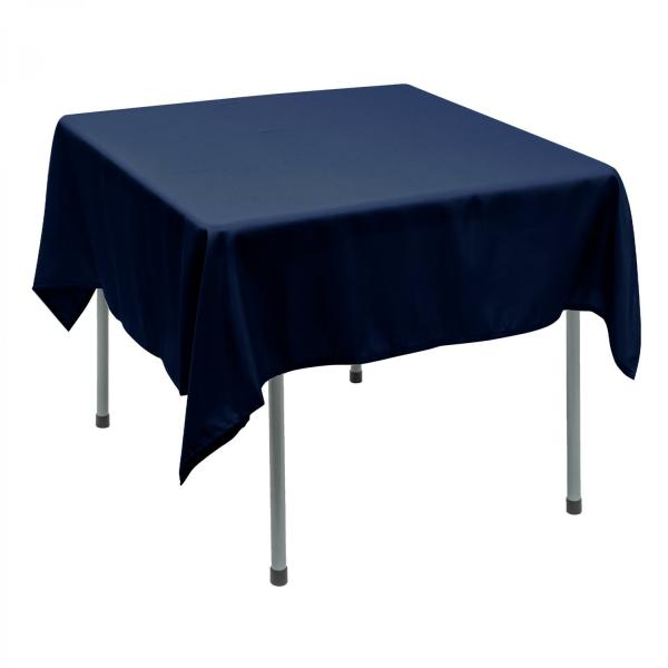 Polyester Tablecloths | Polyester Square Table Cover 70" – Navy Polyester Tablecloths Polyester Tablecloths