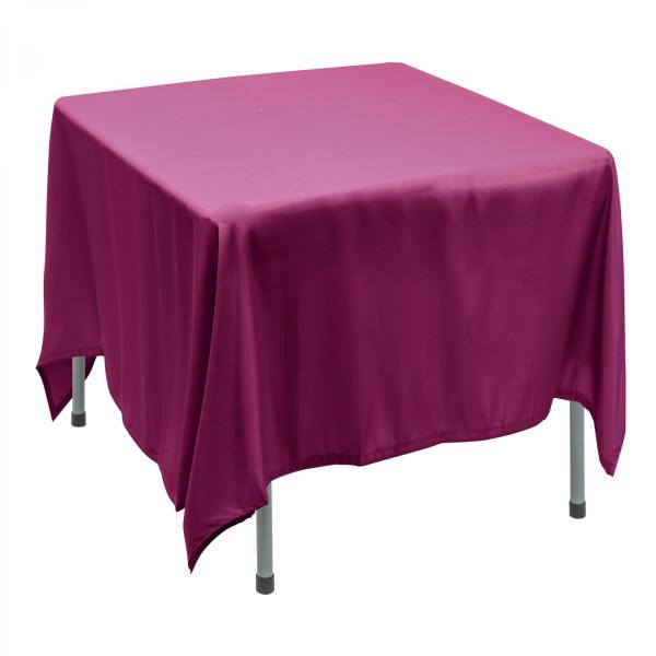 Polyester Tablecloths | Polyester Square Table Cover 90" – Magenta Polyester Tablecloths Polyester Tablecloths