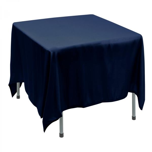 Polyester Tablecloths | Polyester Square Table Cover 90" – Navy Polyester Tablecloths Polyester Tablecloths