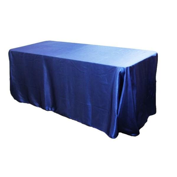 Satin Tablecloths | Sleek Satin Tablecloth 90"X132" Rectangular – Royal Blue Satin Tablecloths Satin Tablecloths