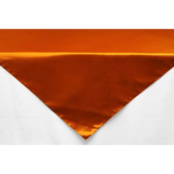 Satin Tablecloths | Sleek Satin Tablecloths 54" Square – Burnt Orange Satin Tablecloths Satin Tablecloths