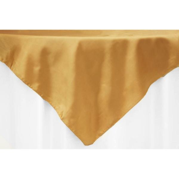 Satin Tablecloths | Sleek Satin Tablecloths 54" Square – Gold Antique Satin Tablecloths Satin Tablecloths