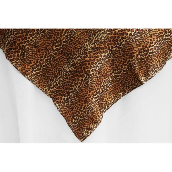 Satin Tablecloths | Sleek Satin Tablecloths 54" Square – Leopard Design Satin Tablecloths Satin Tablecloths