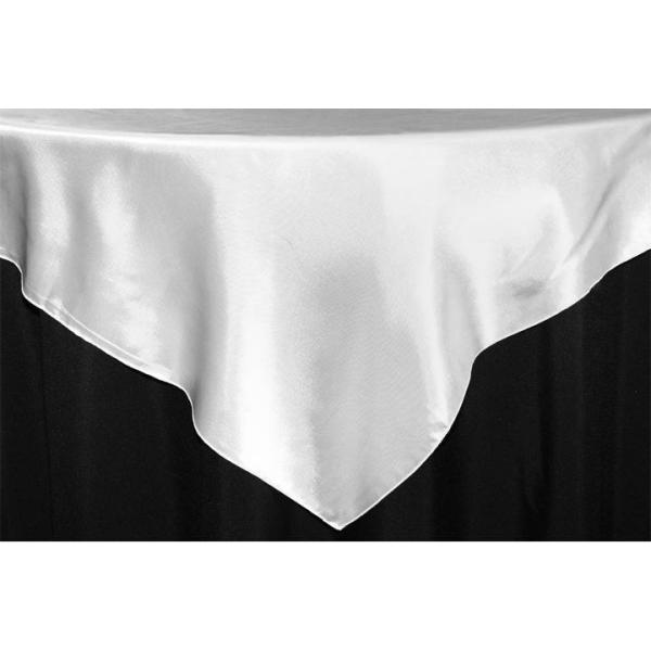 Satin Tablecloths | Sleek Satin Tablecloths 54" Square – White Satin Tablecloths Satin Tablecloths