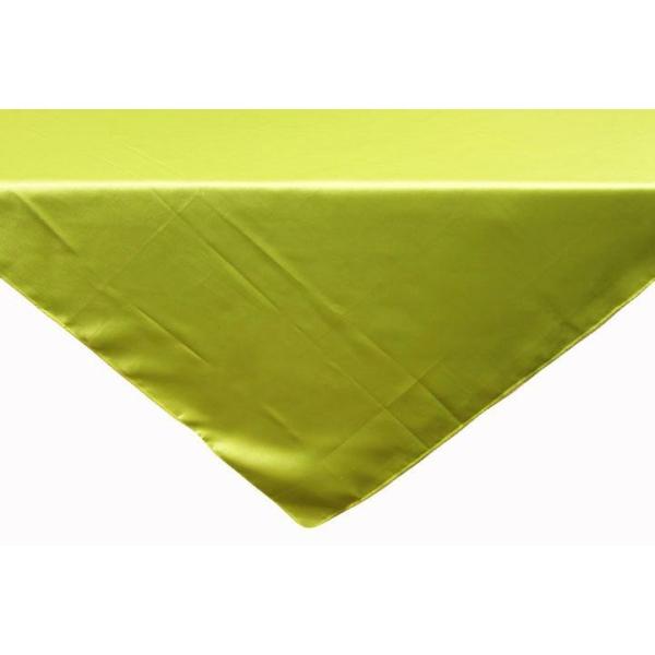 Satin Tablecloths | Sleek Satin Tablecloths 72" Square – Apple Green Satin Tablecloths Satin Tablecloths