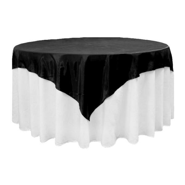 Satin Tablecloths | Sleek Satin Tablecloths 72" Square – Black Satin Tablecloths Satin Tablecloths