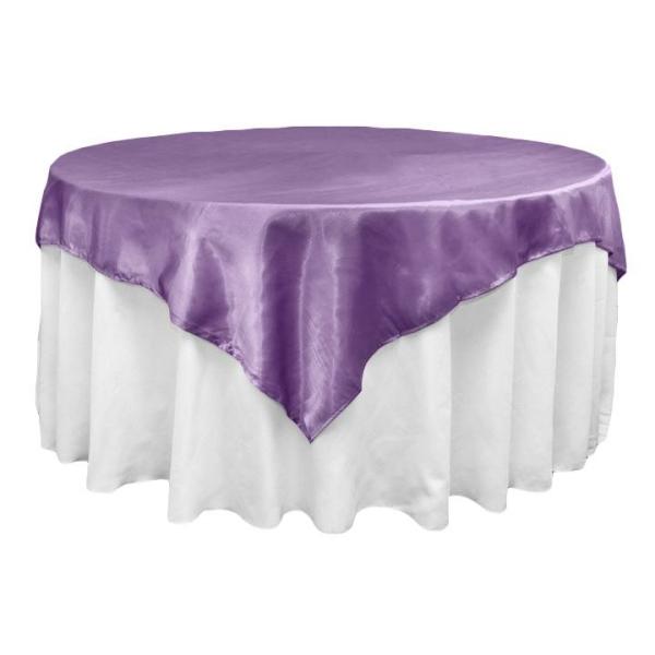 Satin Tablecloths | Sleek Satin Tablecloths 72" Square – Victorian Lilac/Wisteria Satin Tablecloths Satin Tablecloths