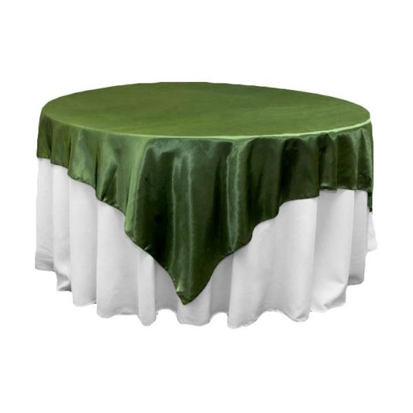 Satin Tablecloths | Sleek Satin Tablecloths 72" Square – Willow Green Satin Tablecloths Satin Tablecloths