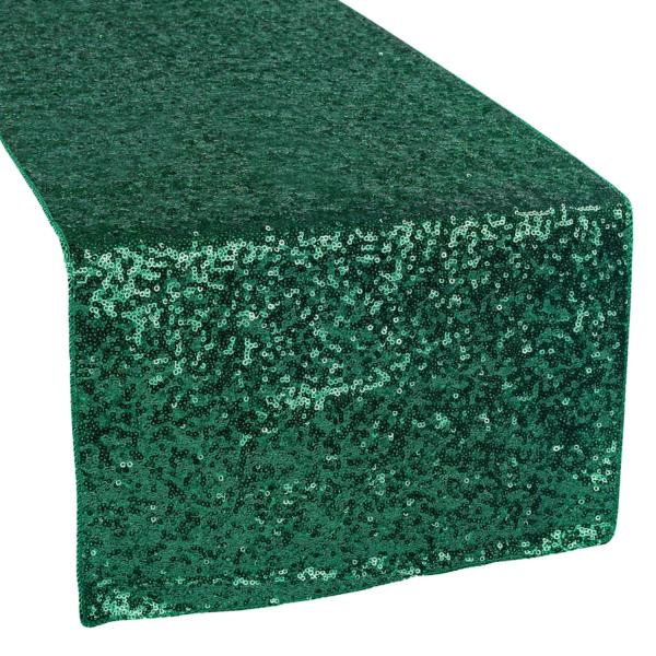 Sequin Tablecloths | Standard Sequin Table Runner – Emerald Green Sequin Tablecloths Sequin Tablecloths